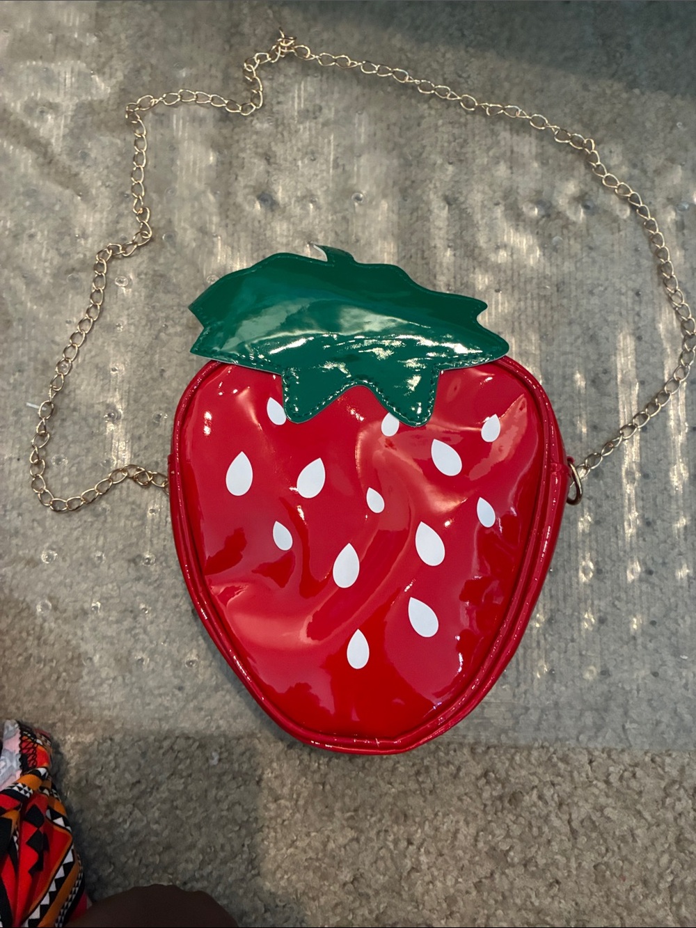 Strawberry Shaped Crossbody Bag in Red and Green
